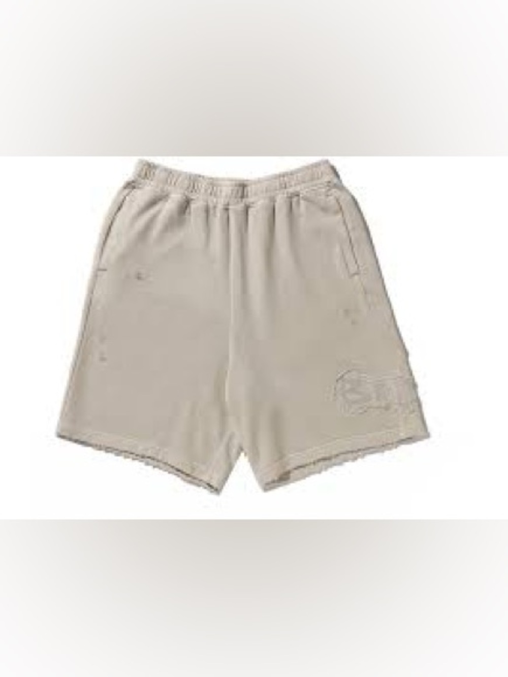 BAPE Destroy Sweat Shorts Taupe Size: Large